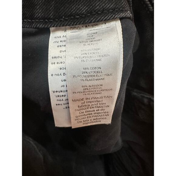 Good American Size 16 Black Distressed Bootcut Jeans w/ Hem Slit - Picture 8 of 8